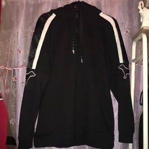 Black PINK half zip up Hoodie